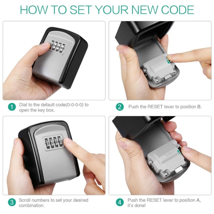 G9 4-digit Password Aluminum Alloy Key Storage Box G9 4-digit Password Aluminum Alloy Key Storage Box